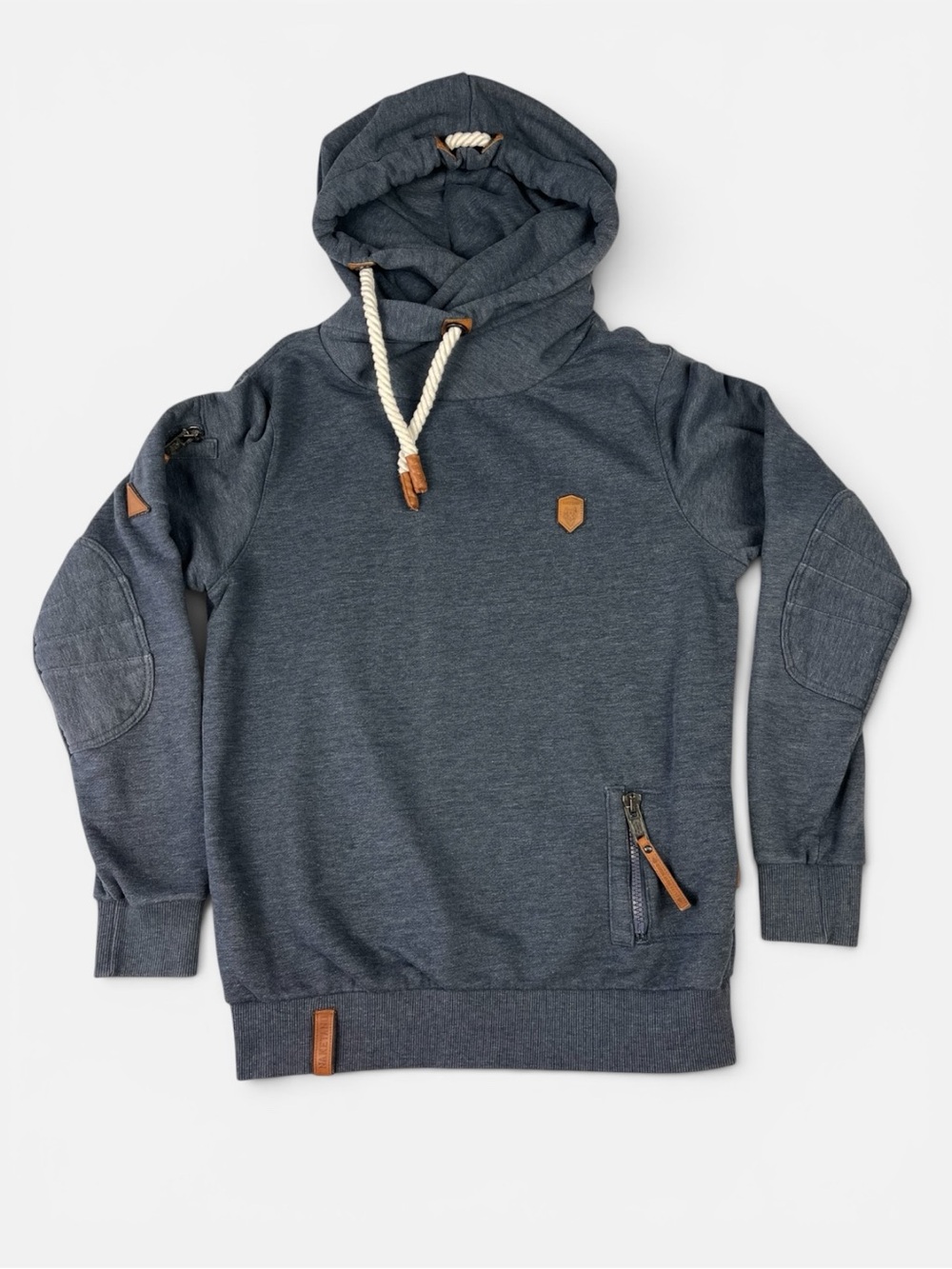Naketano - Men's Pimp Indigo Blue Melange Hoodie Size Medium